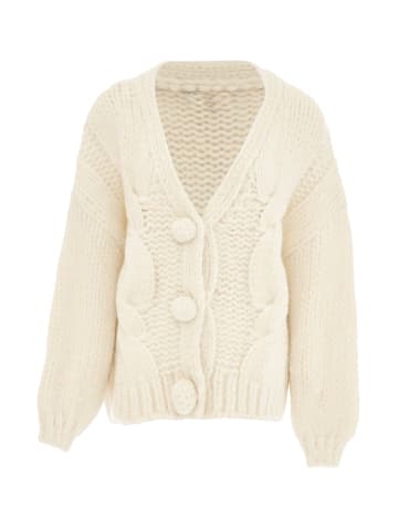 Damen Strickjacke in Wollweiss