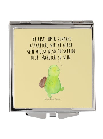 Schminkspiegel Schildkröte Pfeifen mit Spruch in Gelb Pastell