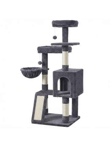 Katzenbaum Clawfy in Dunkelgrau - (B)48 x (H)136 x (T)48 cm