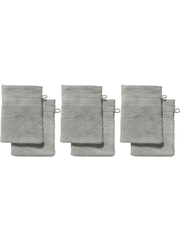 Frottier Waschhandschuh 6er-Pack Chicago in grau