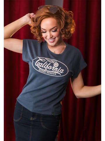 Queen Kerosin T-Shirt California in navy