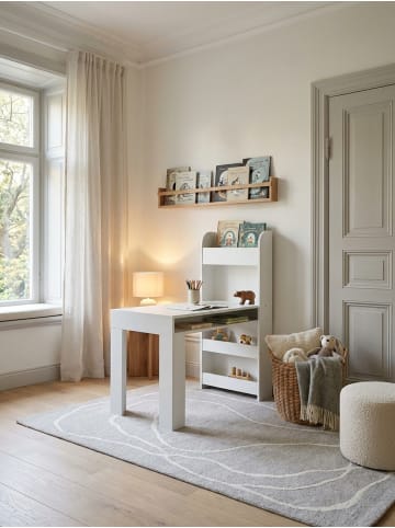 Kinderschreibtisch 90x50x110 cm Maltisch Kinderzimmer mit Regal,