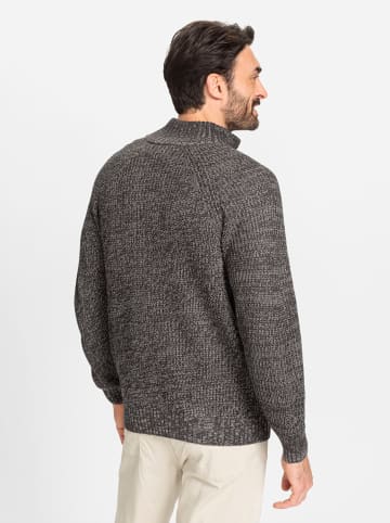 Strickjacke in anthrazit-meliert