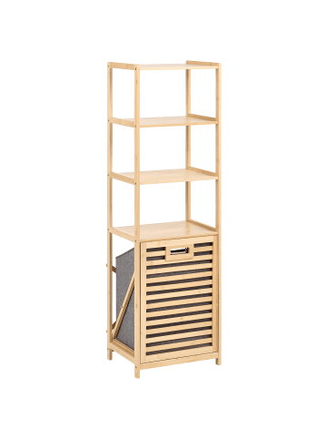 Badezimmerschrank SAJAMA in Braun/Grau - (W) 40 x (H) 130 x (L) 30 cm