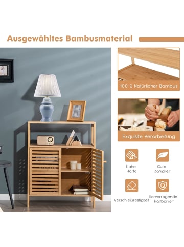Badezimmerschrank Bambus in Hellbraun
