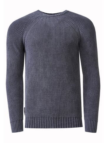 Verwaschener Strick Pullover im Vintage Look in Anthrazit