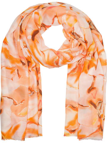 Schal mit Marmor Muster in Orange