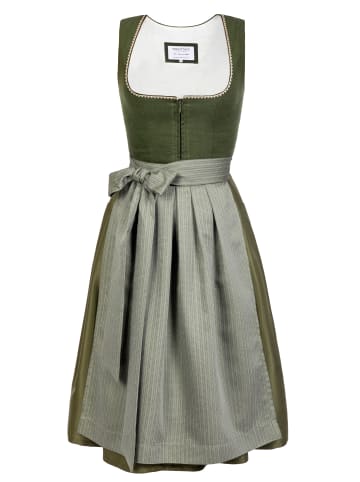 Midi Dirndl Anni Leinen in grün