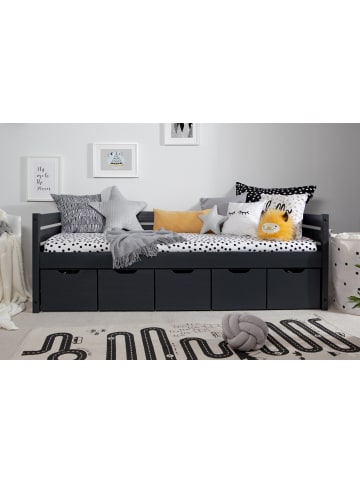 TICAA Sofabett Naomi inkl. 5x Schubkästen, 90x200 in Grau