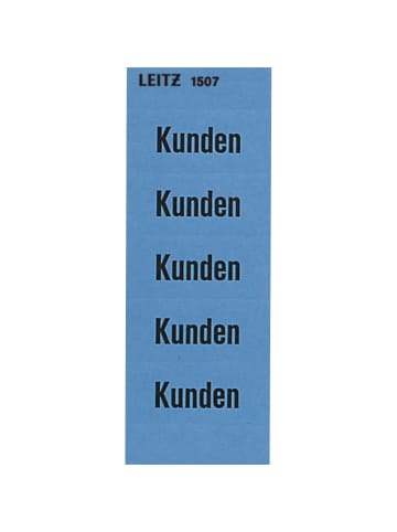 Inhaltsschildchen Kunden blau Packung mit 100 Stück