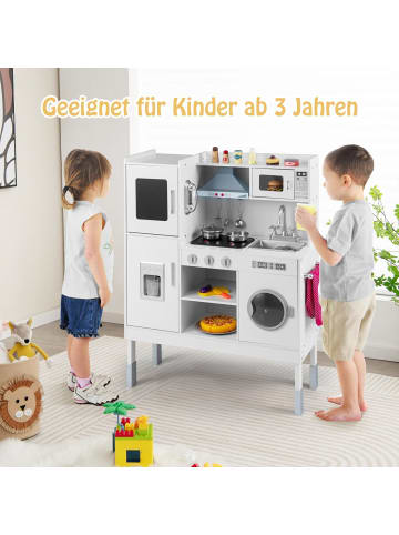 Kinderküche Holz mit Licht & Sound ab 3 Jahren in Weiß