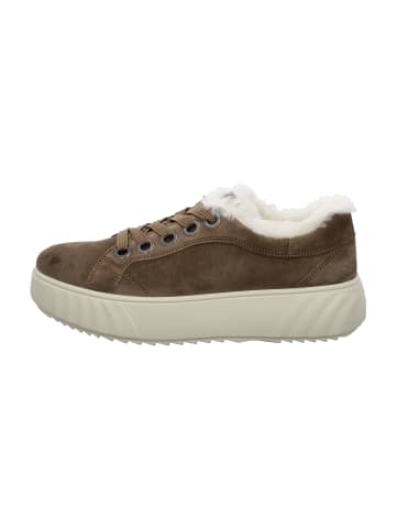 Plateau Schnürschuhe in Braun