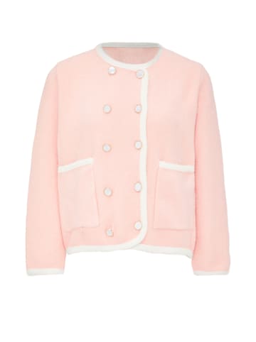 Damen Strickjacke in Rosa Weiss