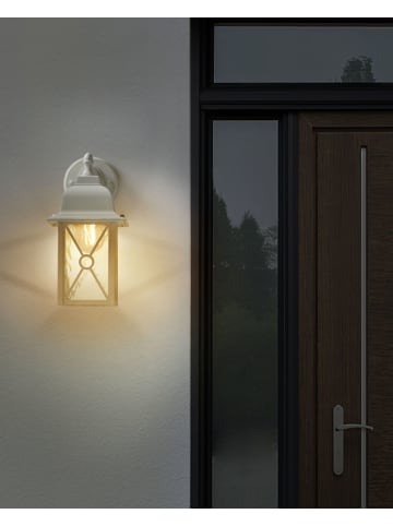 Wandleuchte für den Außenbereich FINDON in Weiß - (W) 16 x (H) 30 x (L) 16 cm