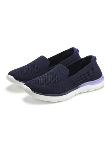 Slipper in marine/mehrfarbig