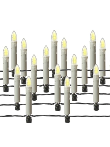LED Weihnachtskerzen Lichterkette 16 Baumkerzen L: 6m in weiß