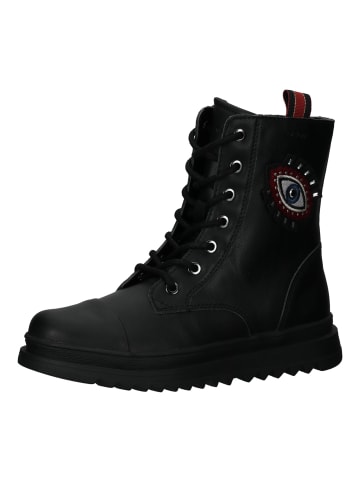Stiefelette Schwarz/Rot