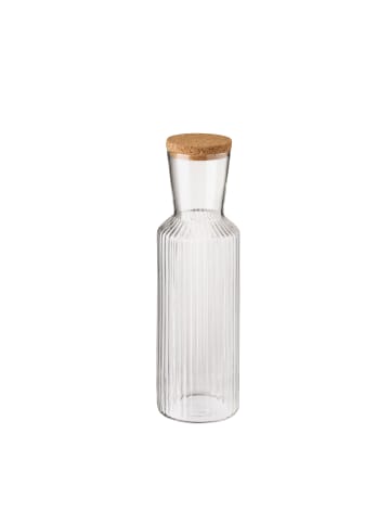 Glaskaraffe in transparent, Ø 9 cm, H: 27,5 cm, 1 Liter, Glas