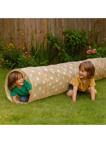 Spieltunnel "Sterne" in Bunt - (B)180 x Ø 45 cm