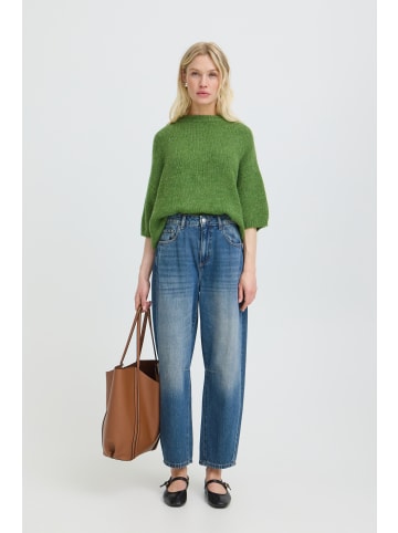 Strickpullover halbarm BYOTIA Box fit in ARTICHOKE GREEN