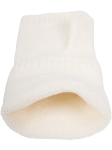 Fingerlose Strickhandschuhe in Creme