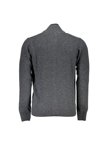 Grau Polyamid Herren Strickjacke