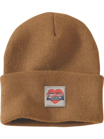 Mütze "Knit Heart Patch Beanie" in Braun