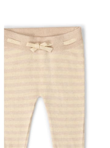 Strick-Jogginghose mit Bindegürtel in Gold
