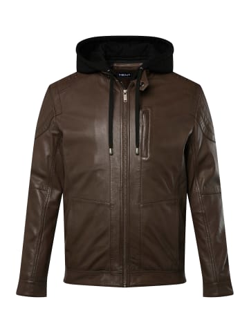 Lederjacke in haselnuss