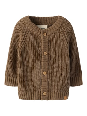 Strickjacke NBNEMLEN LS KNIT CARD LIL in shitake