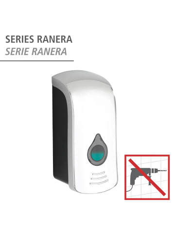 Desinfektionsmittel-Spender Ranera L Chrom, Desinfektionsmittel-Spender Mod. Ranera L Chrom in Schwarz