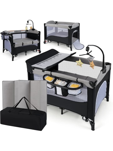 5 in 1 Babybett in Anthrazit