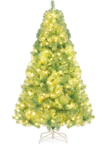 180 cm Künstlicher Weihnachtsbaum mit Beleuchtung in Bunt