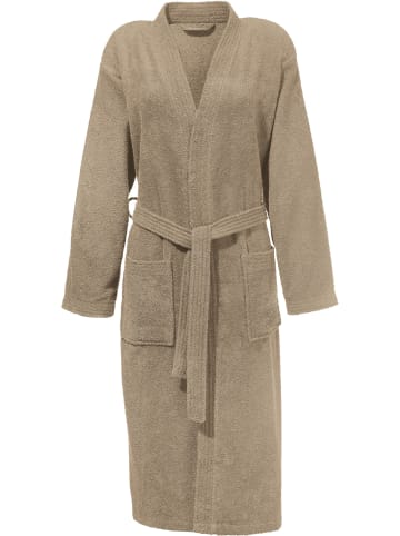 Frottier Unisex-Bademantel Chicago in taupe