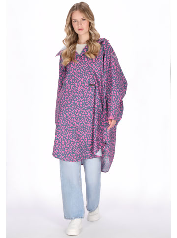 Women Coat in pink navy leo