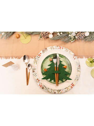 Unterteller mit Weihnachtsmotiv in Mehrfarben, Ø 33 cm