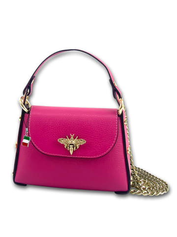 Leder Umhängetasche Florence Tasche pink, fuchsia ca. 19cm