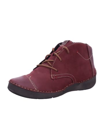 Schnürstiefelette in bordo