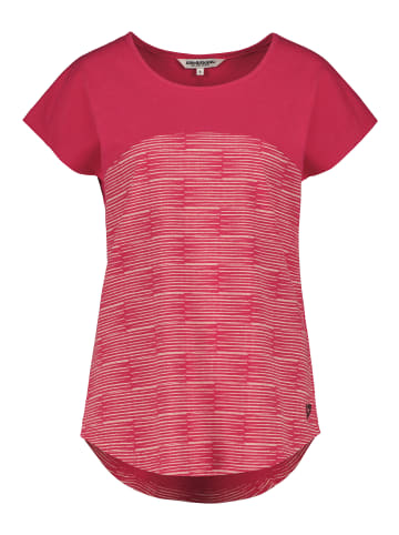 Kurzarmshirt FridaAK B in fuchsia stripes