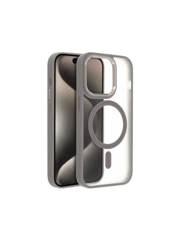 Matte MagSafe Cover Hülle kompatibel mit iPhone 16 Pro Max Titan in Schwarz