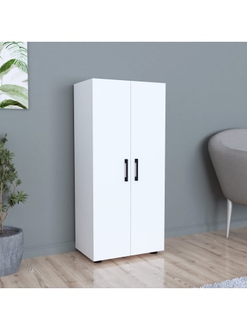 Beistellschrank Åsnes in Weiß (H)108cm