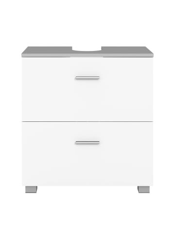 Waschbeckenunterschrank Custos-old in Grau-Weiß - (B)60 x (H)63.8 x (T)30 cm