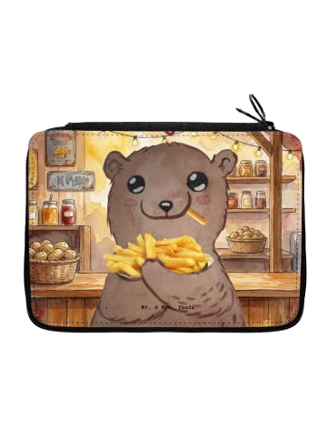 Federtasche Bär Pommes verliebt Design ohne Spruch in Weiß