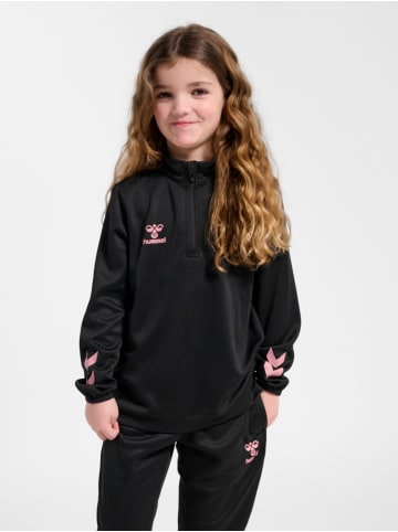Halbreißverschluss Jacke Hmlshimmer Multisport Kinder in BLACK/BRIDAL ROSE