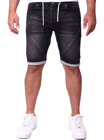 Jeans Shorts Sweatjeans kurz in schwarz