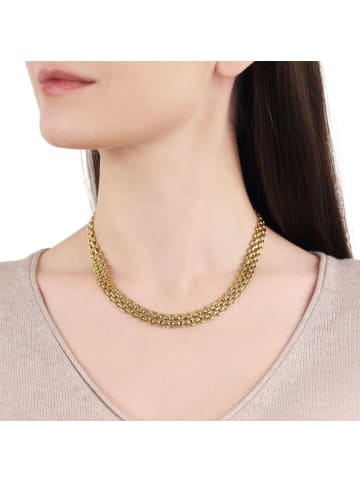 Halskette Edelstahl, IP gold in gold
