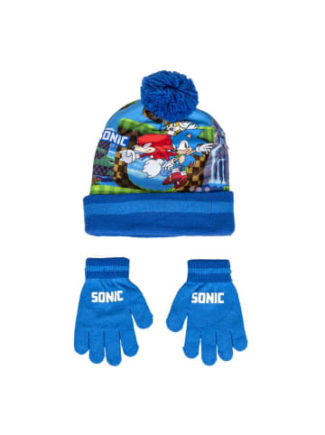 Sonic 2er Set Kinder Winter Accessoire set mit Handschuh in Mehrfarbig