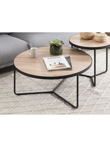 Couchtisch MELODY in Braun/Schwarz - (W) 80 x (H) 40 x (L) 80 cm