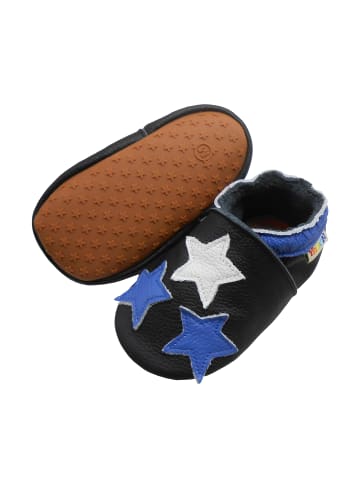 Baby Krabbelschuhe aus Leder, weiche Lauflernschuhe mit rutschfester Sohle 