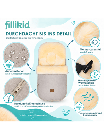 Winterfußsack Makalu Exklusiv in Champagner